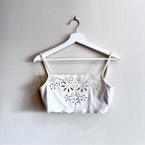 Sea New York Cream Eyelet Crop Top Women’s Size XS-Small Summer Boho Festival